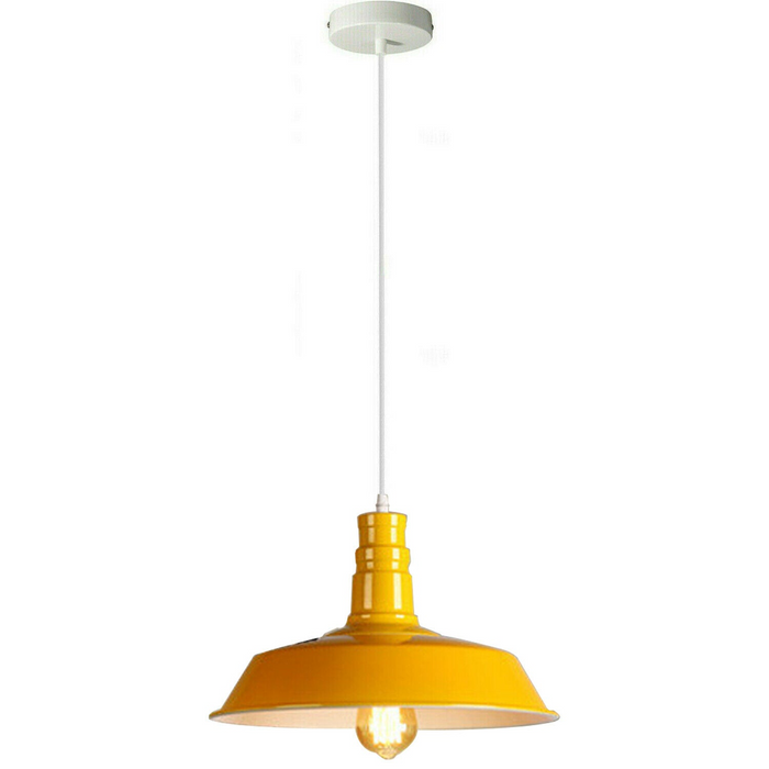 Gele hanglamp lampenkap plafondlamp kap met lamp