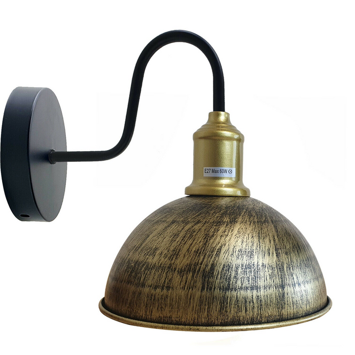 Halfronde vorm moderne vintage retro rustieke blaker wandlamp lampfitting armatuur