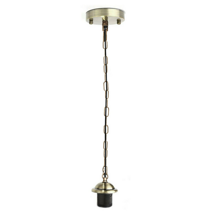 Green Brass Metal Ceiing E27 Lamp Holder Pendant Light With Chain