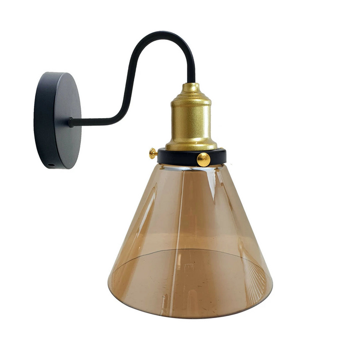 Industriële wandlamp schans moderne binnenwandlamp met glazen kap