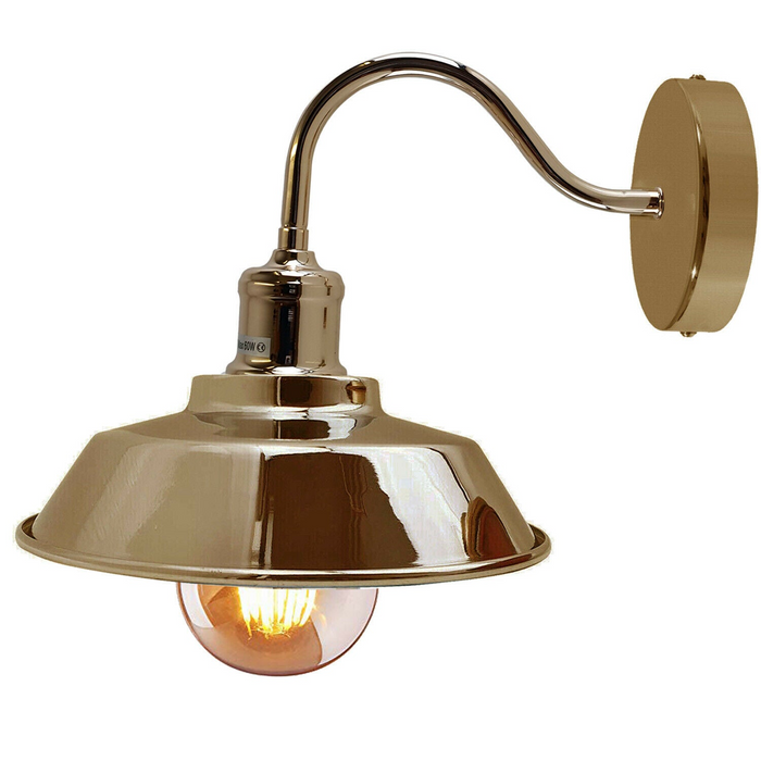 Franse gouden retro vintage lichte schaduw plafond industriële wandlampen schanslamp