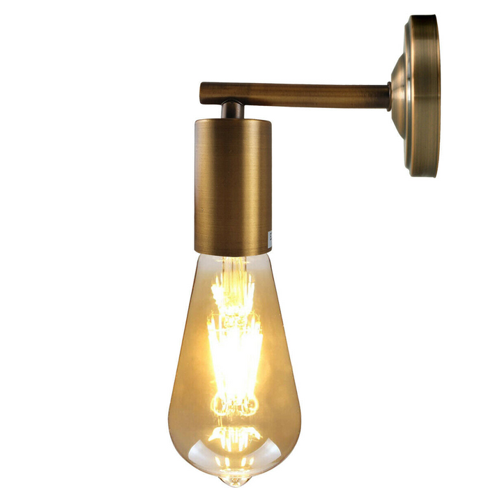 Geel Messing Industriële Vintage Retro Metallic Schans Wandlamp Lampfitting