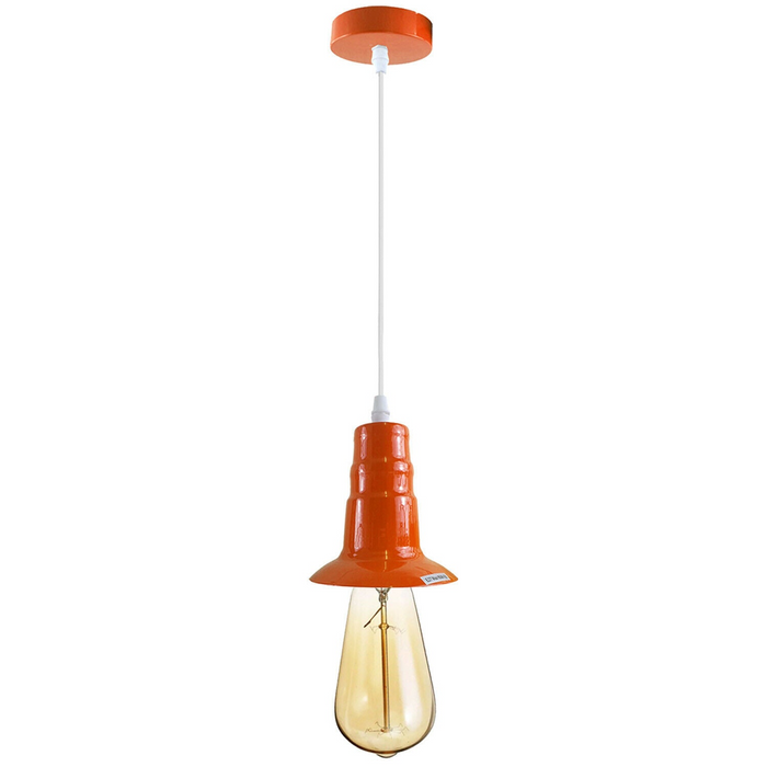 Oranje plafondlamp fitting industriële hanglamp houder