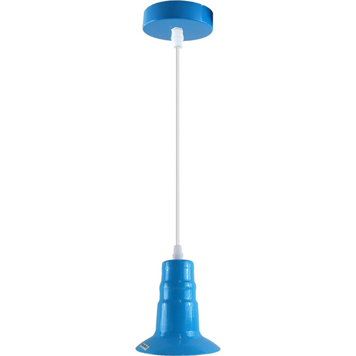 Lichtblauwe plafondlamp fitting industriële hanglamp houder