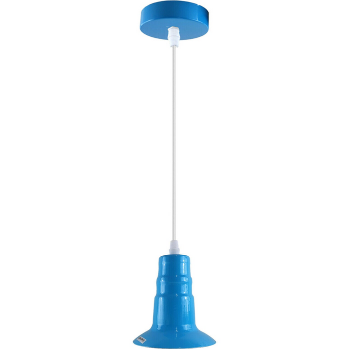 Light Blue Ceiling Light Fitting Industrial Pendant Lamp Bulb Holder