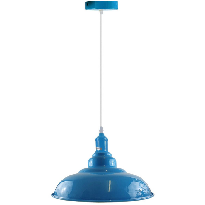 Colours Industrial Retro Loft Metal Ceiling Lamp Shade Pendant Light