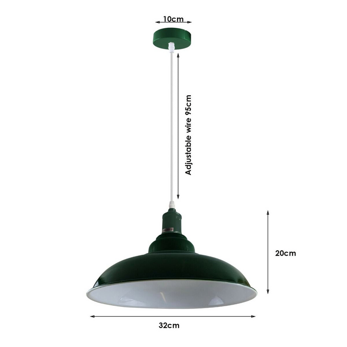 Kleuren industriële retro loft metalen plafondlampenkap hanglamp