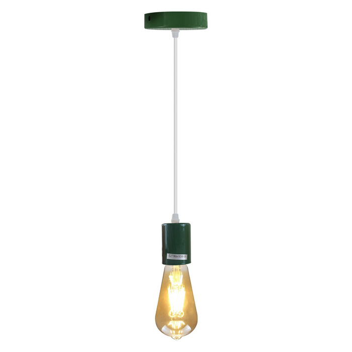 Groene E27 plafondlamp fitting industriële hanglamp houder