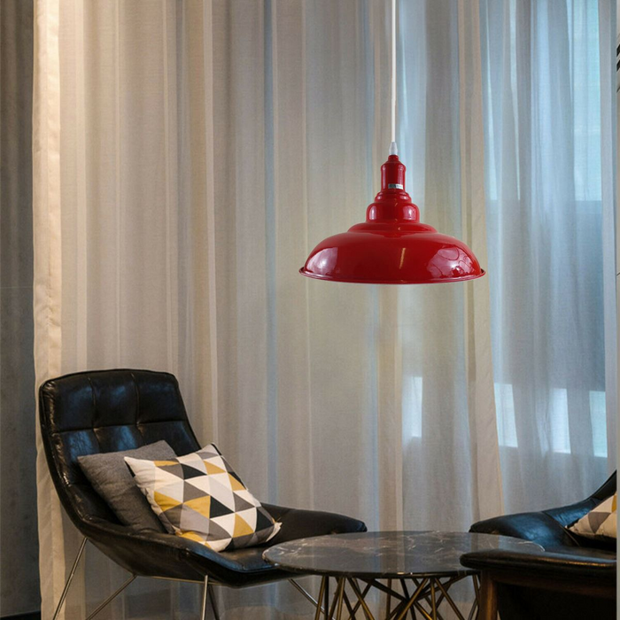 Kleuren industriële retro loft metalen plafondlampenkap hanglamp