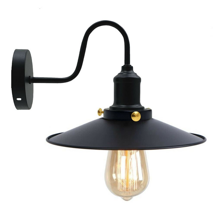 Industrial vintage Black Wall Light Lampshade