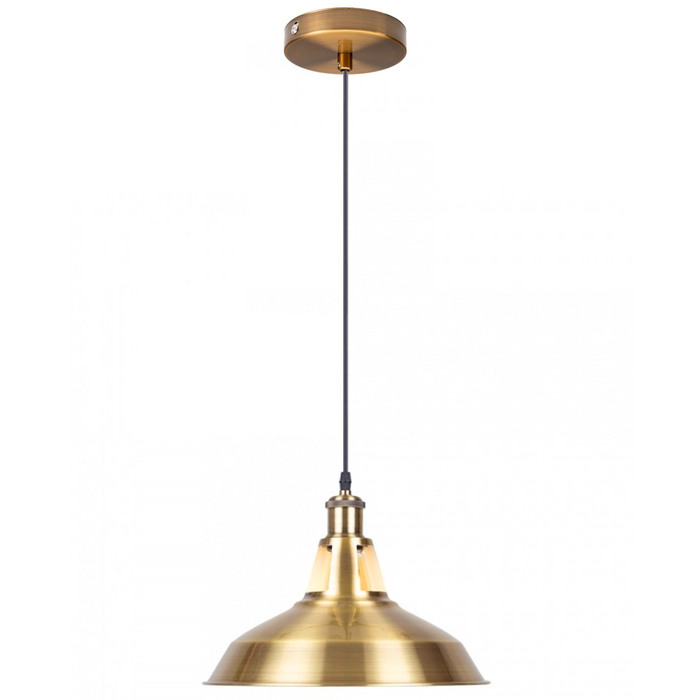 Geel messing industriële metalen plafond hanglamp schaduw moderne hangende retro verlichting