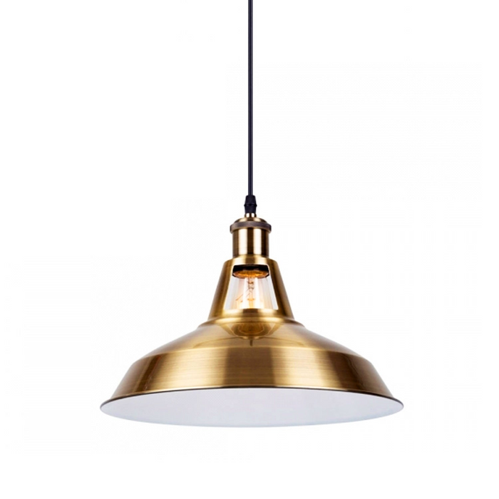 Geel messing industriële metalen plafond hanglamp schaduw moderne hangende retro verlichting