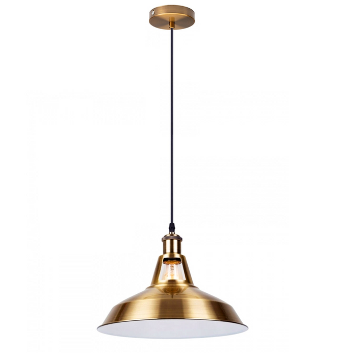 Geel messing industriële metalen plafond hanglamp schaduw moderne hangende retro verlichting