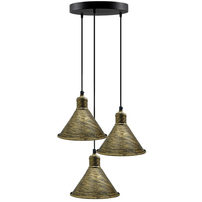 3-koppige hanglamp kroonluchters industriële metalen kooi draadframe loft plafond