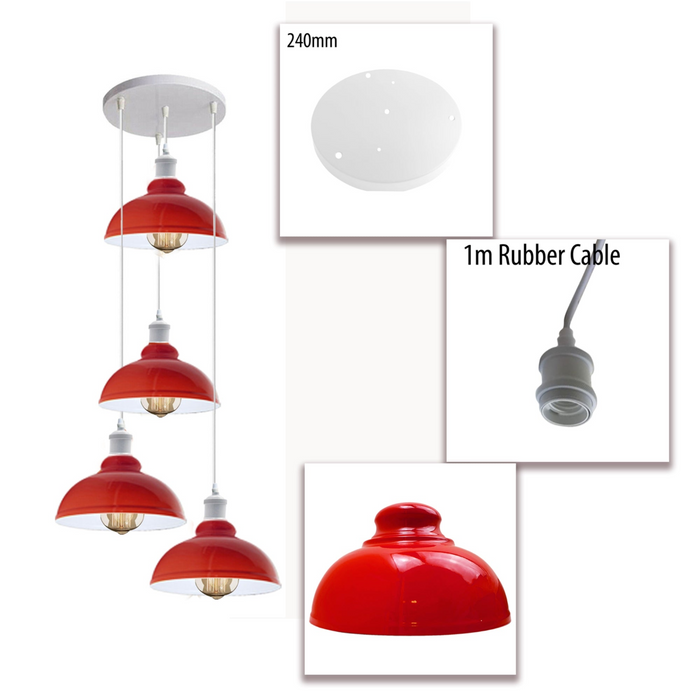 Kitchen Pendant Light Bar Décor Lamp Modern Red Ceiling Lights