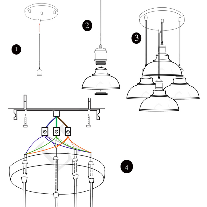 Keukenhanglamp Bar Decorlamp Moderne rode plafondlampen