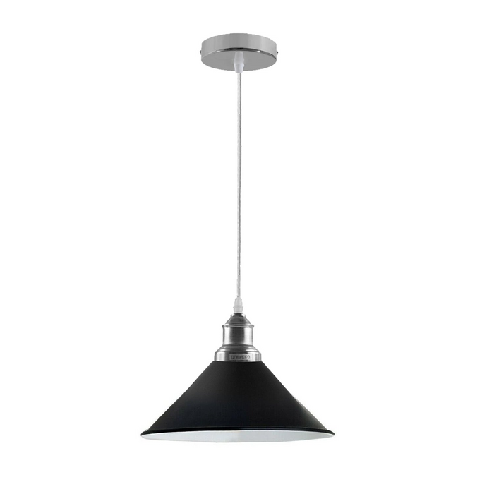 Retro Metal Pendant Chrome Ceiling Light Lamp Shade