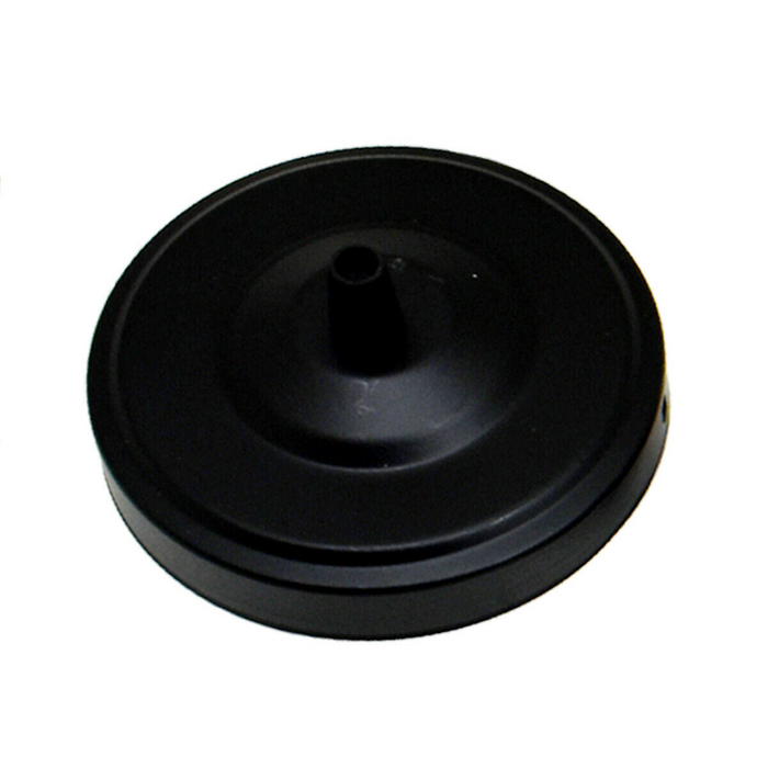 Zwarte kleur plafondkap 108 mm diameter vintage armatuur