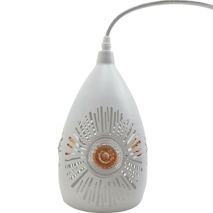 Vintage Retro Industrial Loft 3 Head White Pendant Ceiling Light Retro Lamp UK