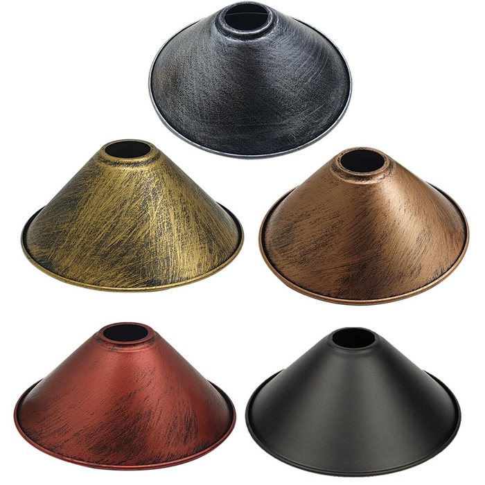 220mm x 10cm Cone Light Shades Metal Easy Fit Ceiling Pendant Hanging Wall Lampshade