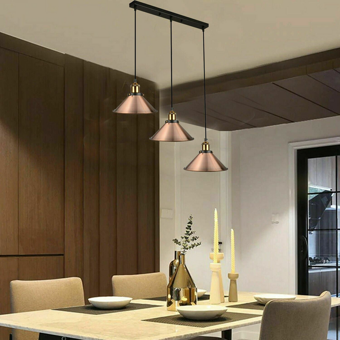 Plafondhanglamp moderne stijl 3 clusters metalen lampenkap kleur lichte tinten