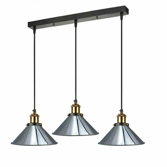 Ceiling Pendant Light Modern Style 3 Cluster Metal Lampshade Colour Light Shades