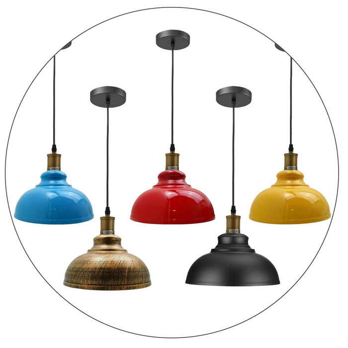 Vintage Industrial Metal Ceiling Pendant Shade Modern Hanging Retro Lights