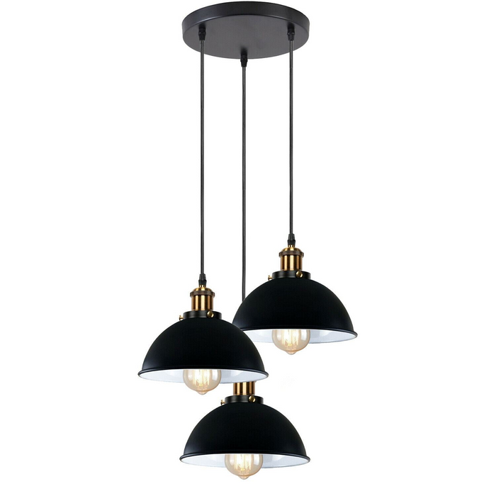 Modern Metal Ceiling Pendant Shade Hanging Retro with various pattern Light black colour