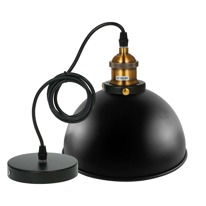 Modern Metal Ceiling Pendant Shade Hanging Retro with various pattern Light black colour