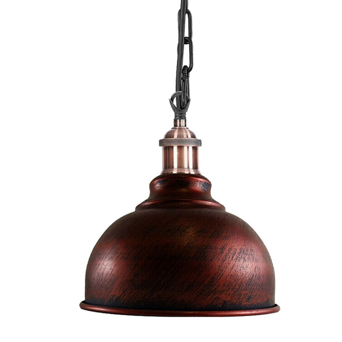 Industrial Vintage Ceiling Light Rustic Red Metal Conduit Retro Pendant Lamp