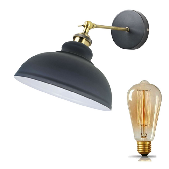 Modern Industrial Vintage Retro Loft Sconce Wall Light Lamp Fitting Fixture UK