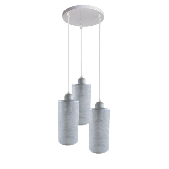 Ceiling Rose 3 Way Hanging Pendant Lamp Shade Light Fitting Lighting Kit UK