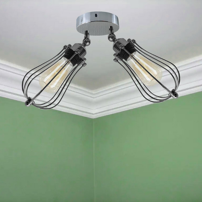Modern Vintage Industrial Retro Loft Ceiling Lamp Shade Pendant Light UK