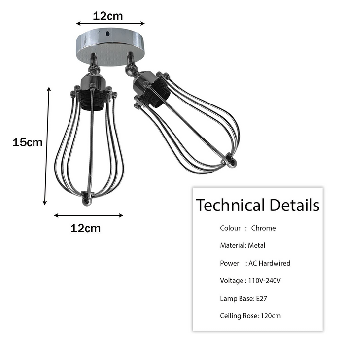 Moderne vintage industriële retro loft plafondlamp schaduw hanglamp UK