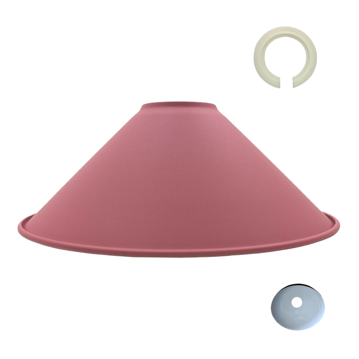 Modern Metal Pink Colour Easy Fit Cone Shape Lampshade