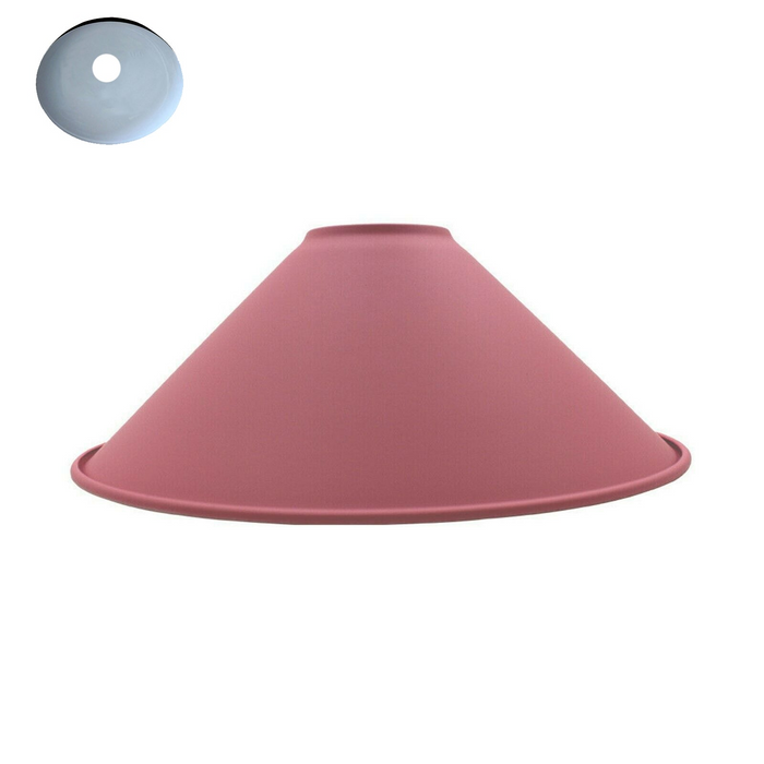 Modern Metal Pink Colour Easy Fit Cone Shape Lampshade