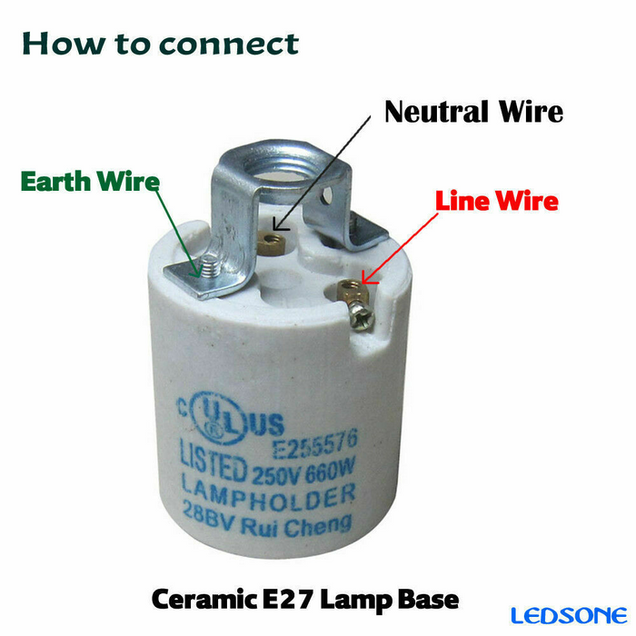 ES E27 Koperen industriële lamp Gloeilamphouder