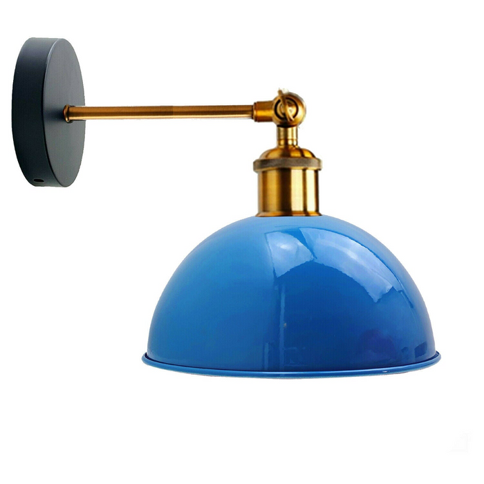 Blauwe moderne retro-stijl glanzende wandkandelaar wandlamp lamparmatuur