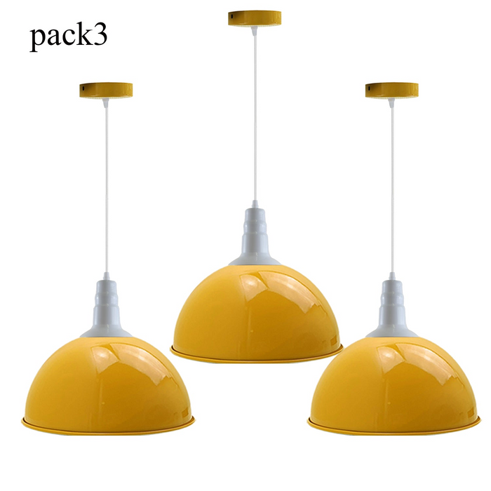 3-pack moderne vintage industriële retro loft metalen plafondlampenkap hanglamp