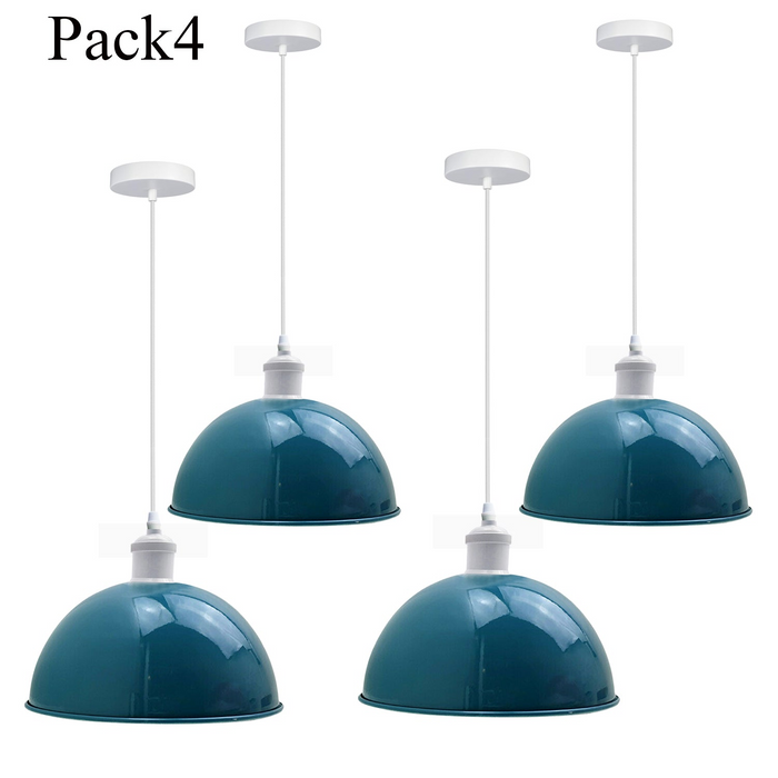 4 Pack Vintage Industrial Ceiling Pendant Light Retro Loft Style Metal Shade Lamp