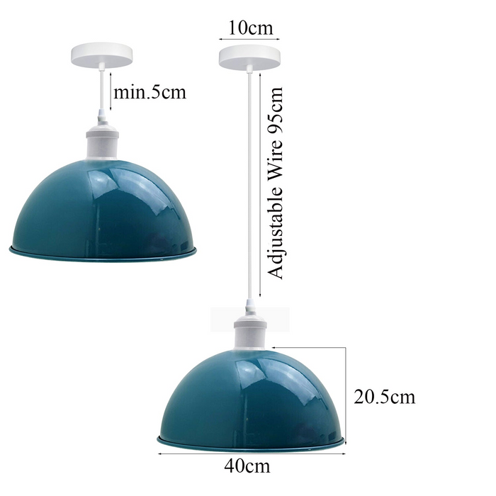 4 Pack Vintage Industrial Ceiling Pendant Light Retro Loft Style Metal Shade Lamp