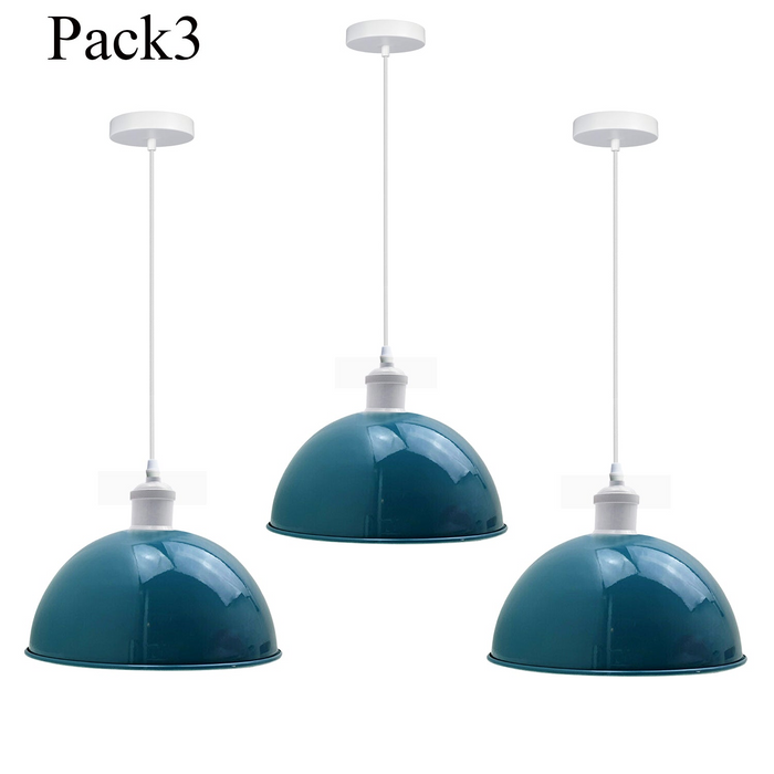 3 Pack Vintage Industrial Ceiling Pendant Light Retro Loft Style Metal Shade Lamp