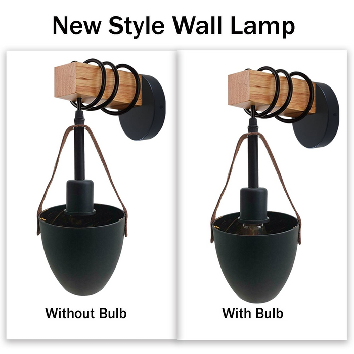 Vintage Wall Lamp Industrial Retro Metal Wood Wall Lights Sconce Lamp Fixture UK