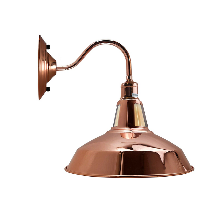 Vintage Retro Industrial Rose gold Wall Light Shade Modern Style High Polished Wall Sconce