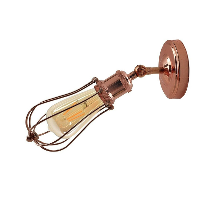 Industrial Vintage Retro Rose Gold Sconce Wall Light Lamp Fitting Fixture