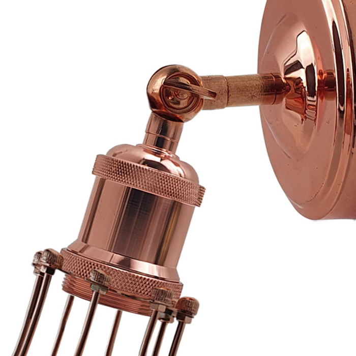 Industrial Vintage Retro Rose Gold Sconce Wall Light Lamp Fitting Fixture