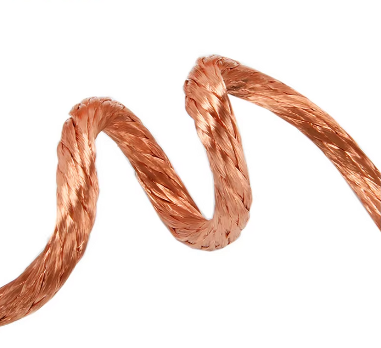 10 Meters Bare Pure Copper or Tinned Copper Wire – Stranded Round Conductive Wire for Grounding & Soft Connections