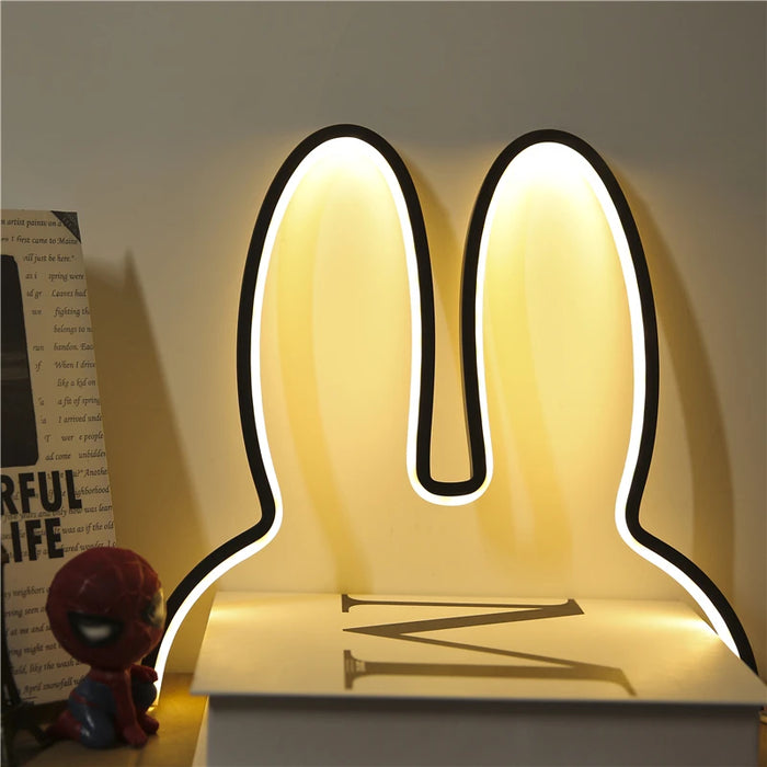 Cute Rabbit LED Night Light – 5W Modern USB Desk Lamp for Kids’ Rooms, Bedrooms, and Home Décor