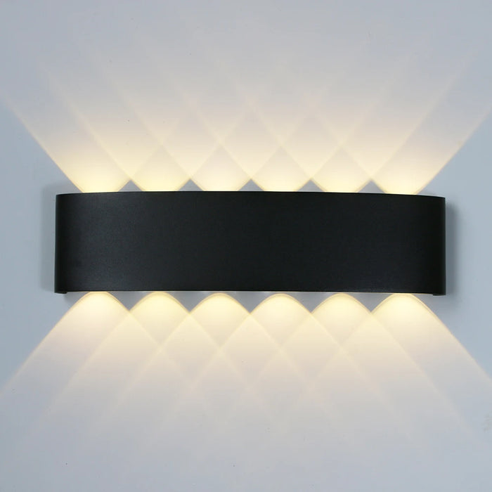 Outdoor Waterproof LED Wall Sconce – Up & Down Light in White & Black Aluminum, IP65 Waterproof, Indoor & Outdoor Use