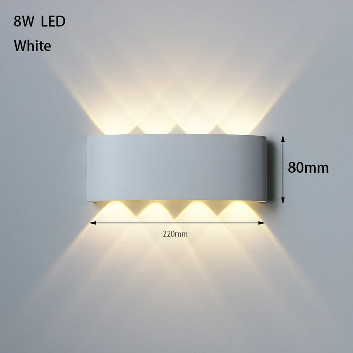 LED Outdoor Waterproof Wall Lamp – Modern Aluminum LED Wall Sconce for Bedroom, Living Room, Aisle, Corridor, and Garden – IP65 Waterproof Outdoor Lighting